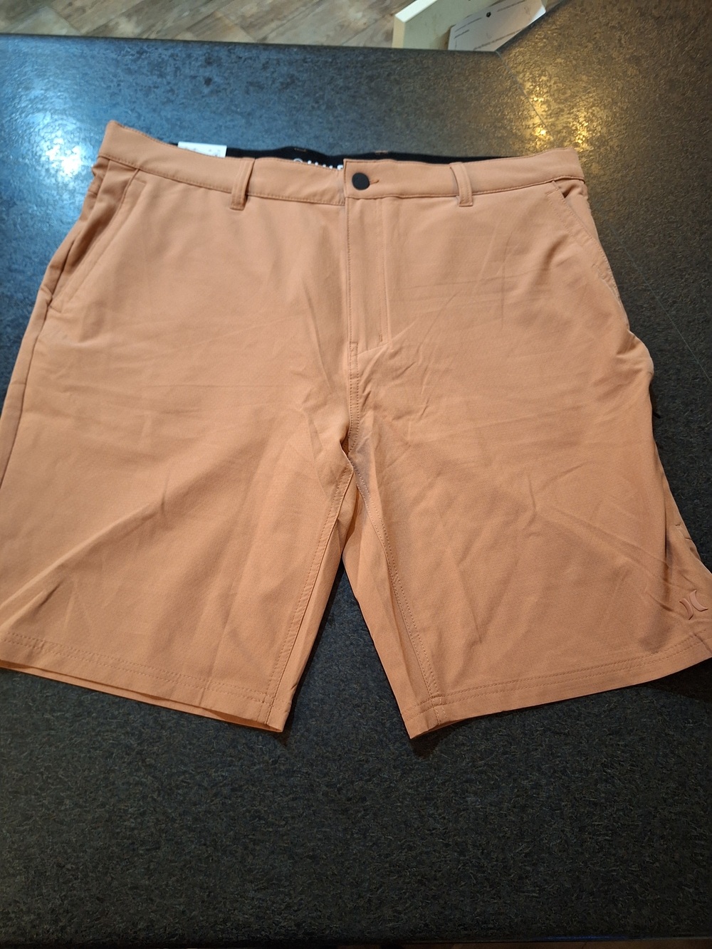 Hurley Men's Flat Front Shorts in Salmon